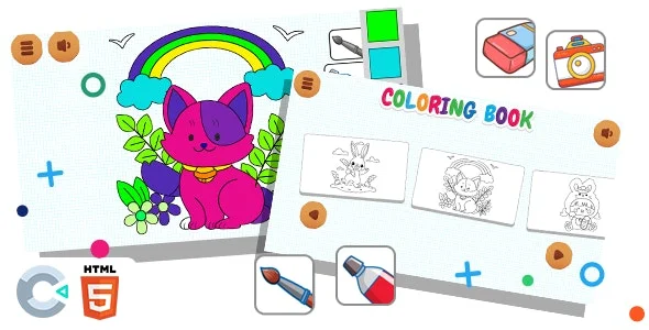 Coloring Book for Kid – HTML5 Game – Construct 3