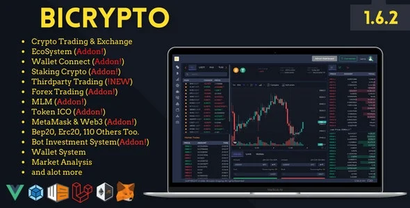 Bicrypto – Crypto Trading Platform, Exchanges, Wallets, Binary Trading, News 2.7.3.5 + 14 Add-ons